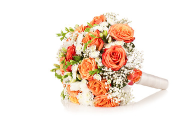 Bouquet of flowers isolated on white