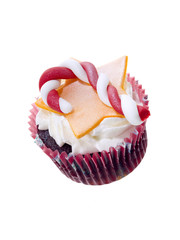 christmas candy cane cupcake