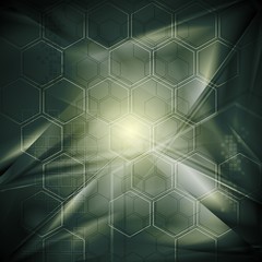 Abstract hi-tech background with geometrical elements. Vector