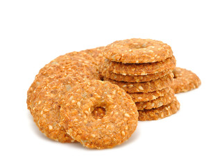 Dietetic cookies isolated on white background