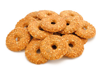 Dietetic cookies isolated on white background