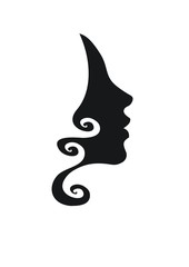 Vector profile of woman