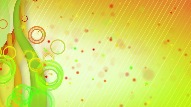 Particles Lines Orange Green Loop Background