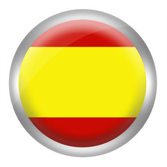 Obraz premium Bouton drapeau Espagnol