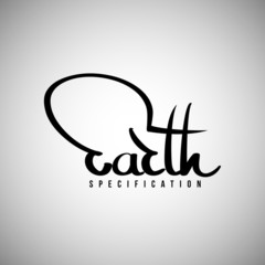 Earth hand lettering - handmade calligraphy