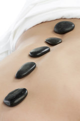 Obraz na płótnie Canvas hot stone massage therapy