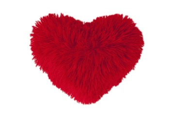 red fluffy heart