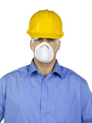 construction worker wearing a protective gear