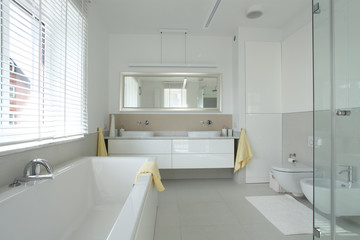 White and modern bathroom