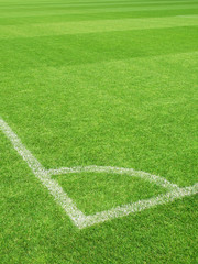 Obraz premium Corner of a soccer field