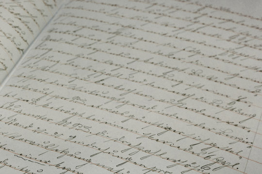 alte Schrift um 1850, Kalligrafie