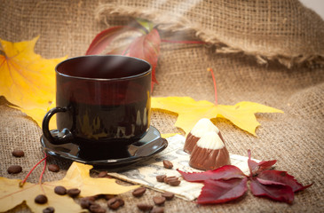 autumn cup of coffee