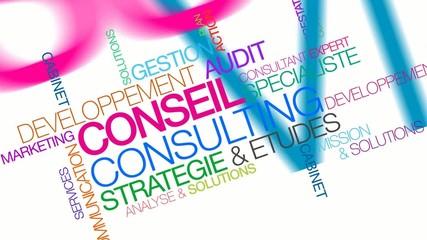 Conseil consulting audit nuage de mots tags animation