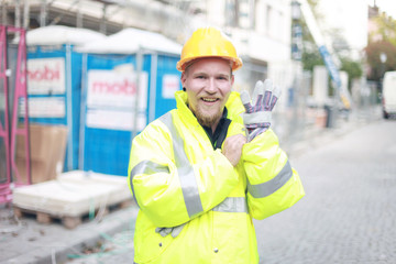 Bauarbeiter auf der Baustelle