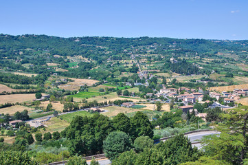 Fototapeta na wymiar Panoramiczny widok z Orvieto. Umbria. Włochy.
