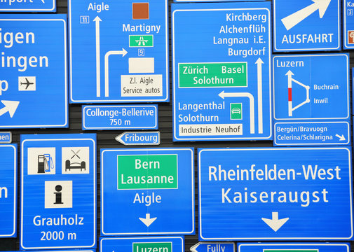 Swiss traffic signes