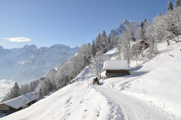 Braunwald, famous Swiss skiing resort