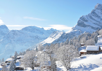 Braunwald, famous Swiss skiing resort