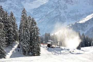 Ski lift in Braunwald, Switzerland