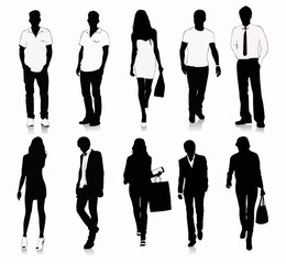 Collection of people silhouettes