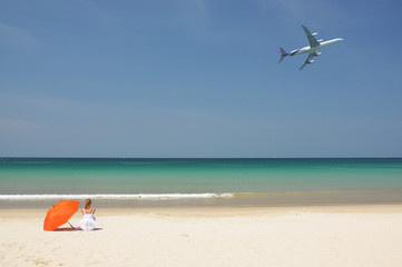 Fototapeta na wymiar Beach scene. Phuket island, Thailand