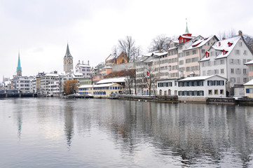 Naklejka premium Winter in Zurich