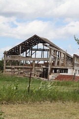 Old Barn being Demolished
