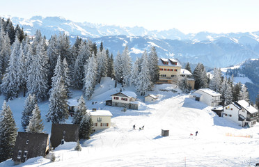 Fototapeta premium Pizol, famous Swiss skiing resort