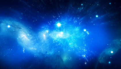Obraz na płótnie Canvas Piękne niebieskie tło galaxy