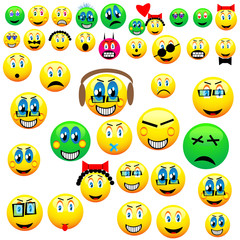 many emoticons