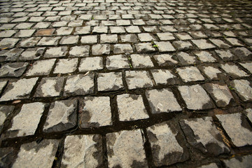 Cobblestone road