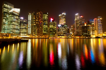 Naklejka premium A view of Singapore business district