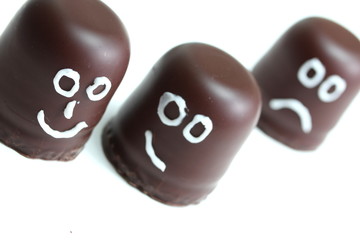 sweet chocolate foam faces