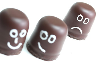 sweet chocolate foam faces