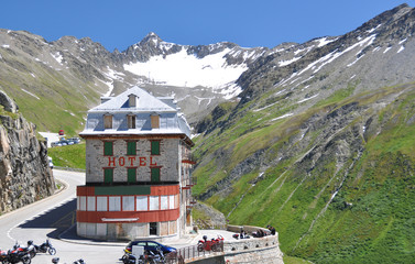 An old hotel on the Furka pass, Switerland