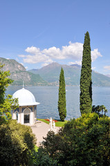 Park of Villa Melzi in Bellagio at the famous Italian lake Como