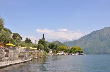 Ossuccio town at the famous Italian lake Como