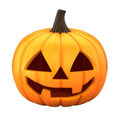 3d render of Jack 0 Lantern isolated in white background