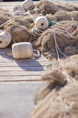 Fishing nets closeup