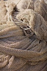 Fishing nets closeup