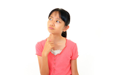 Fototapeta premium 困った表情の女の子