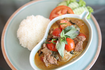 savory curry with beef