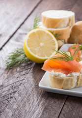 Salmon appetizers