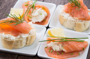Salmon appetizers