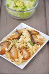 Spaghetti mit Pilzen