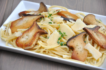Spaghetti mit Pilzen