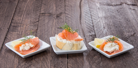 Salmon appetizers