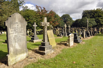 Old Gravestones In A Cemetery