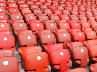  Red folding seats