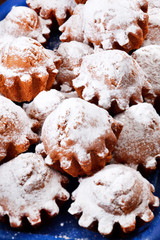 cakes with sugar powder